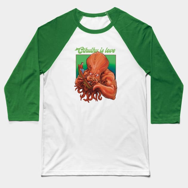 cthulhu is love Baseball T-Shirt by Paskalamak
